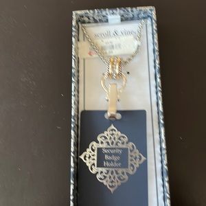 Scroll & Vine security badge holder